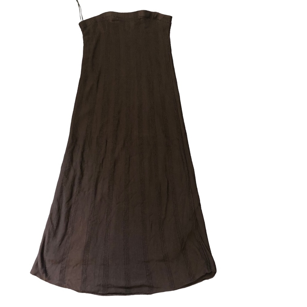 Kasper Strapless Dress / Skirt - brown knit - Size medium